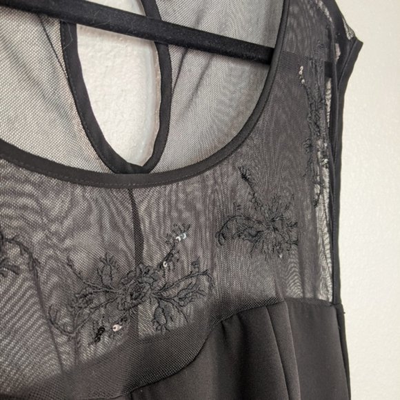 Torrid Black Dress Mesh w/ Beaded Embroidery Dress - Picture 10 of 13